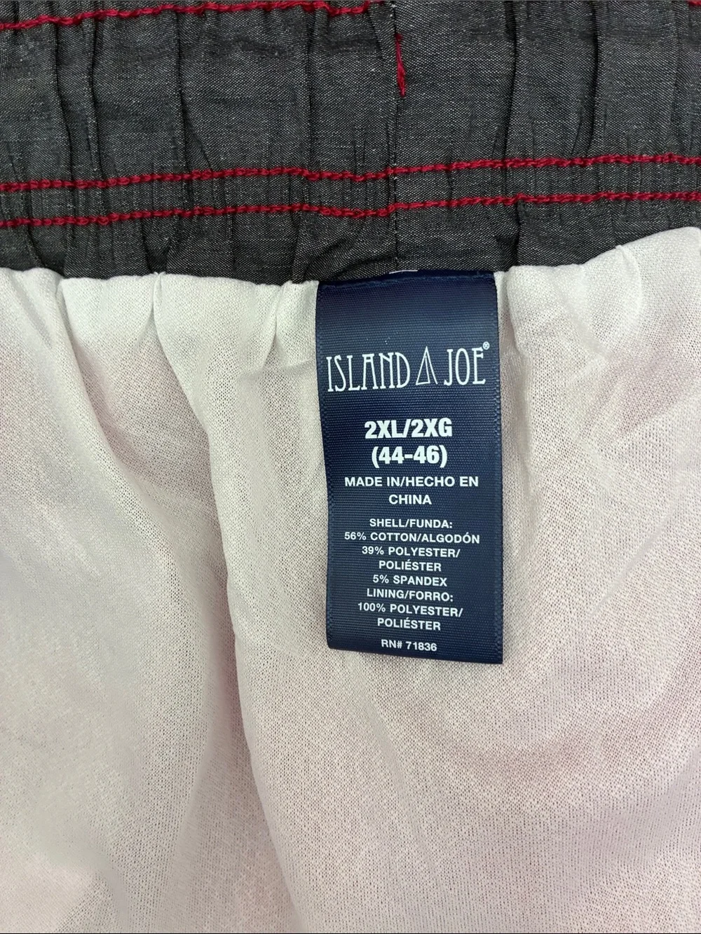 Men's Red Swim Trunks with Drawcord